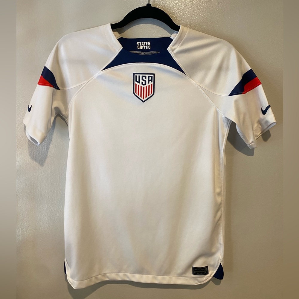 Nike United States National SoccerJersey Youth Extra Large XL White Dri-Fit USA